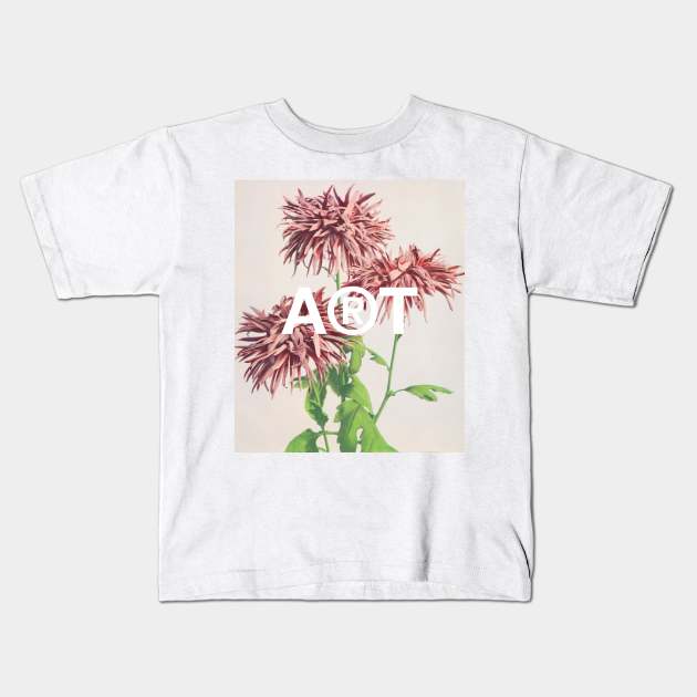 Chrysanthemum still life vintage flowers Kids T-Shirt by arttire